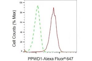 Flow cytometric analysis of PPWD1 expression in HeLa cells using PPWD1 antibody (ABIN7799769), 1:2,000). (PPWD1 antibody)