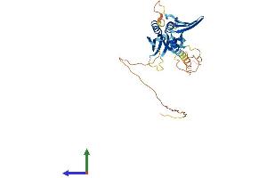 AlphaFold protein structure predicition of Mouse Recombinant Purg Protein, UniprotID Q8R4E6 (PURG Protein (AA 1-350) (His tag))