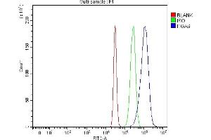 Flow Cytometry analysis of HepG2 cells using anti-ITGA6 antibody (ABIN6719411). (ITGA6 antibody  (AA 189-917))