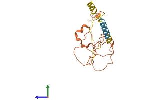 AlphaFold protein structure predicition of Human Recombinant IQCJ Protein, UniprotID Q1A5X6 (IQCJ Protein (AA 1-159) (His tag))