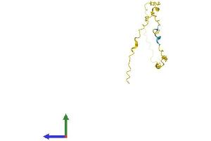 AlphaFold protein structure predicition of Human Recombinant GAGE5 Protein, UniprotID Q13069 (G Antigen 5 Protein (GAGE5) (AA 1-117) (His tag))
