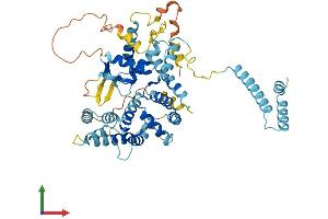 AlphaFold protein structure predicition of Human Recombinant DEPDC7 Protein, UniprotID Q96QD5