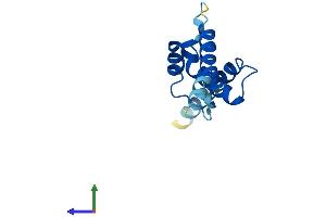 AlphaFold protein structure predicition of Mouse Recombinant Cdkn2aipnl Protein, UniprotID Q9D211