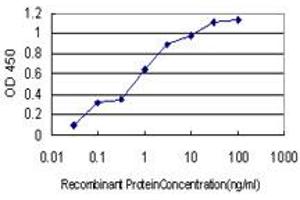 Detection limit for recombinant GST tagged COL20A1 is approximately 0. (COL20A1 antibody  (AA 1-155))