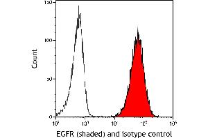 Flow Cytometry (FACS) image for anti-Epidermal Growth Factor Receptor (EGFR) (C-Term) antibody (ABIN7795642) (Recombinant EGFR antibody  (C-Term))
