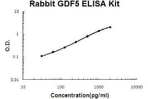 Rabbit GDF5 PicoKine ELISA Kit standard curve