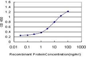 Detection limit for recombinant GST tagged NMI is approximately 0. (NMI antibody  (AA 1-100))