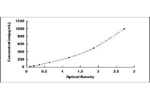 Typical standard curve (TGFB3 ELISA Kit)