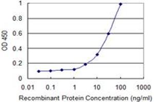 Detection limit for recombinant GST tagged ARHGEF5 is 1 ng/ml as a capture antibody. (ARHGEF5 antibody  (AA 1-519))