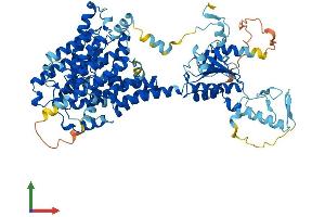 AlphaFold protein structure predicition of Human Recombinant SLC26A3 Protein, UniprotID P40879 (SLC26A3 Protein (AA 1-764) (His tag))