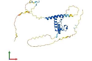 AlphaFold protein structure predicition of Mouse Recombinant Slbp Protein, UniprotID P97440