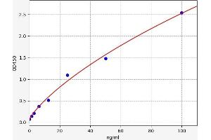 Typical standard curve (IgG1 ELISA Kit)
