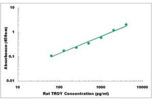 Representative Standard Curve (TNFRSF19 ELISA Kit)