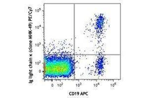 Flow Cytometry (FACS) image for Mouse anti-Human Ig (Light Chain) antibody (PE-Cy7) (ABIN2667026) (Mouse anti-Human Ig (Light Chain) Antibody (PE-Cy7))