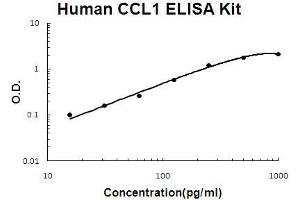 Human CCL1 PicoKine ELISA Kit standard curve