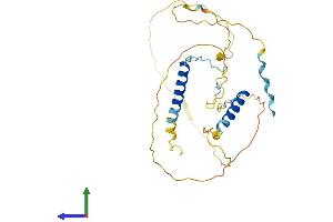 AlphaFold protein structure predicition of Human Recombinant PRR18 Protein, UniprotID Q8N4B5 (Proline Rich 18 Protein (PRR18) (AA 1-295) (His tag))
