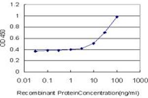 Detection limit for recombinant GST tagged GPD1 is approximately 1ng/ml as a capture antibody. (GPD1 antibody  (AA 1-349))