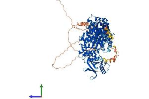 AlphaFold protein structure predicition of Mouse Recombinant Ppp4r3a Protein, UniprotID Q6P2K6 (SMEK1 Protein (AA 1-820) (His tag))