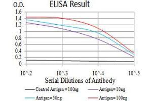 ELISA image for anti-DNA (Cytosine-5-)-Methyltransferase 3 beta (DNMT3B) (AA 1-150) antibody (ABIN5542518)