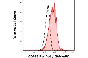 Separation of lymphocytes stained using anti-CD352 (hsF6. (SLAMF6 antibody)