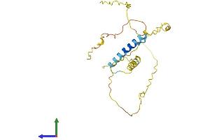 AlphaFold protein structure predicition of Mouse Recombinant Liat1 Protein, UniprotID Q810M6 (LIAT1/C17orf97 Protein (AA 1-228) (His tag))