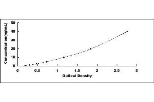 Typical standard curve (Lipocalin 1 ELISA Kit)