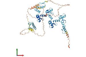 AlphaFold protein structure predicition of Human Recombinant ZNF614 Protein, UniprotID Q8N883