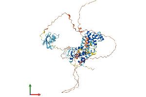 AlphaFold protein structure predicition of Human Recombinant SP140L Protein, UniprotID Q9H930
