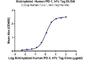 Immobilized Human PD-L1, mFc tag at 0. (PD-1 Protein (Fc-Avi Tag,Biotin))