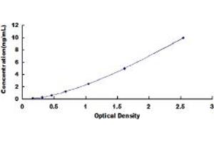 Typical standard curve