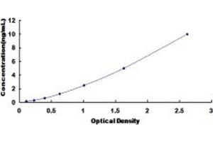 Typical standard curve (Neuregulin 2 ELISA Kit)