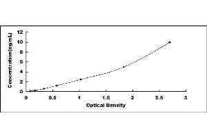 Typical standard curve (MYH7B ELISA Kit)