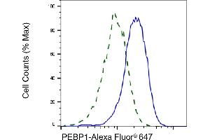 Validation of PEBP1 knockdown using flow cytometry.
