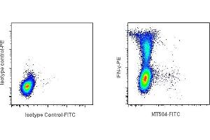 Detection of Interleukin-17A (IL-17A) by flow cytometry in human peripheral blood mononuclear cells (PBMC). (Interleukin 17a antibody  (FITC))