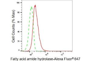Flow cytometric analysis of Fatty acid amide hydrolase expression in C2C12 cells using Fatty acid amide hydrolase antibody (ABIN7798583), 1:2,000). (Recombinant FAAH antibody)
