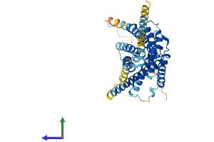 AlphaFold protein structure predicition of Mouse Recombinant Gpr87 Protein, UniprotID Q99MT7