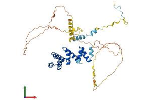 AlphaFold protein structure predicition of Human Recombinant UBAP1L Protein, UniprotID F5GYI3 (UBAP1L Protein (AA 1-381) (His tag))