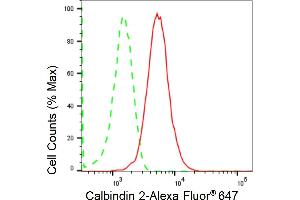 Flow cytometric analysis of Calbindin 2 expression in HepG2 cells using Calbindin 2 antibody (ABIN7797824), 1:2,000). (Recombinant Calretinin antibody)