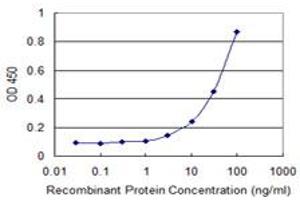 Detection limit for recombinant GST tagged OTUB1 is 1 ng/ml as a capture antibody. (OTUB1 antibody  (AA 1-271))