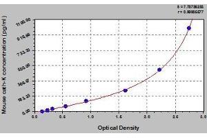 Typical standard curve (Cathepsin K ELISA Kit)