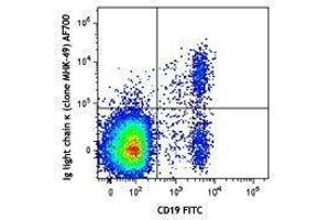 Flow Cytometry (FACS) image for Mouse anti-Human Ig (Light Chain) antibody (Alexa Fluor 700) (ABIN2667241) (Mouse anti-Human Ig (Light Chain) Antibody (Alexa Fluor 700))