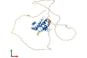 AlphaFold protein structure predicition of Human Recombinant POU4F2 Protein, UniprotID Q12837 (POU4F2 Protein (AA 1-409) (His tag))
