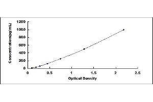 Typical standard curve (IL-34 ELISA Kit)