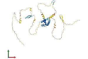 AlphaFold protein structure predicition of Human Recombinant TBATA Protein, UniprotID Q96M53