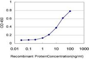 Detection limit for recombinant GST tagged F13A1 is approximately 0. (F13A1 antibody  (AA 1-732))