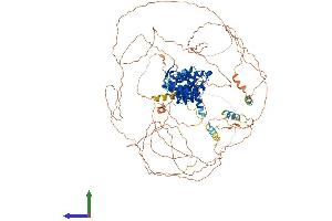 AlphaFold protein structure predicition of Mouse Recombinant Arhgap11a Protein, UniprotID Q80Y19 (ARHGAP11A Protein (AA 1-987) (His tag))