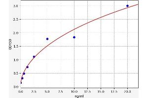 Typical standard curve (SH3BP2 ELISA Kit)