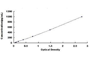 Typical standard curve (IL-7 ELISA Kit)