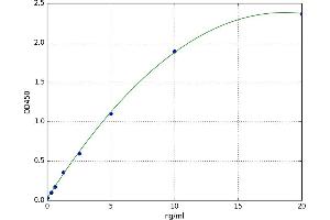 A typical standard curve (AKT2 ELISA Kit)