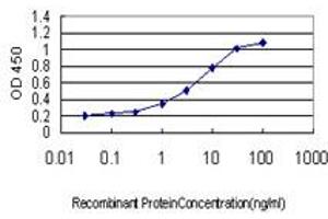 Detection limit for recombinant GST tagged CDX4 is approximately 0. (CDX4 antibody  (AA 71-170))